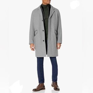 Cole Haan Men's Twill Bibby Overcoat